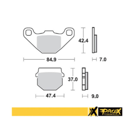 PROX KLOCKI HAMULCOWE KH83 KAWASAKI KX 80 '88-'96, KDX 125 '90-'94, KMX 125 '86-'98, SUZUKI RM 80 '86-'01