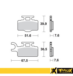 PROX KLOCKI HAMULCOWE KH302 KAWASAKI KX 65 '00-20, SUZUKI RM 65 '03-05 PRZÓD