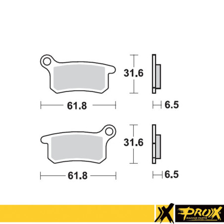 PROX KLOCKI HAMULCOWE KH357 KTM SX 65 '02-22, SX 85 '03-'11 PRZÓD/TYŁ