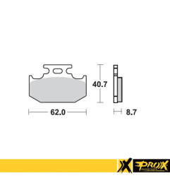 PROX KLOCKI HAMULCOWE KH152 KAWASAKI KX 125/250/500 '89-94, SUZUKI RM 125/250 '89-94, YAMAHA YZ 125 '92-97, 250 '92-97
