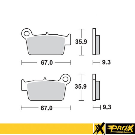 PROX KLOCKI HAMULCOWE KH367 KXF/RMZ/YZ/YZF TYŁ