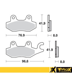 PROX KLOCKI HAMULCOWE KH165 SUZUKI LT-R 450 '06-11, YAMAHA YFZ 450 '04-08 PRZÓD PRAWY