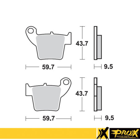 PROX KLOCKI HAMULCOWE KH346 HONDA CR/CRF TYŁ