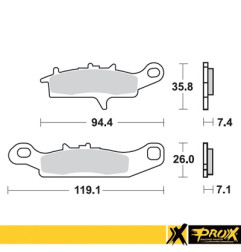 PROX KLOCKI HAMULCOWE KH342 KAWASAKI KFX 450R 08-14, KVF 650 BRUTE FORCE '05-13 PRZÓD LEWY