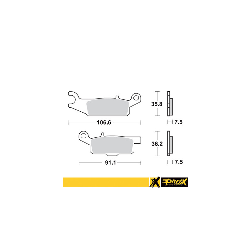 PROX KLOCKI HAMULCOWE KH444 YAMAHA YFM 550 GRIZZLY '11-14, YFM 700 GRIZZLY '07-18 PRZÓD PRAWY