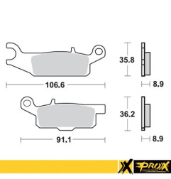 PROX KLOCKI HAMULCOWE KH446 YAMAHA YFM 550 GRIZZLY '11-14, YFM 700 GRIZZLY '07-18 TYŁ PRAWY