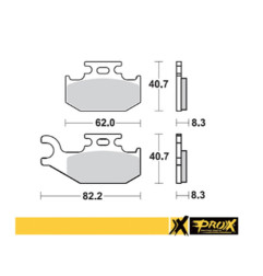 PROX KLOCKI HAMULCOWE KH414 SUZUKI LT-A/F 400F '08-'15, LT-A 450X '07-'10, LT-A 700X '05-'07