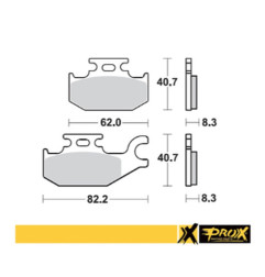 PROX KLOCKI HAMULCOWE KH413 SUZUKI LT-A/F 400F '08-'15, LT-A 450X '07-'10, LT-A 700X '05-'07
