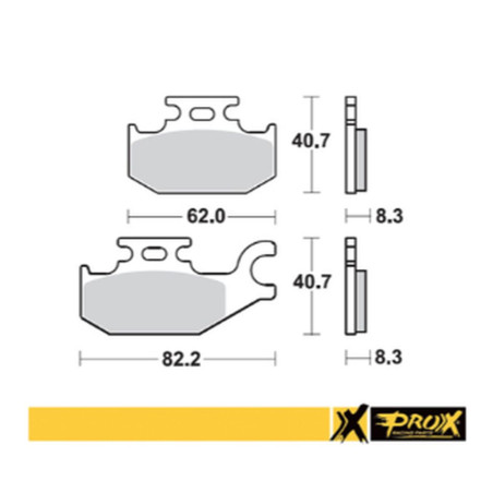 PROX KLOCKI HAMULCOWE KH413 SUZUKI LT-A/F 400F '08-'15, LT-A 450X '07-'10, LT-A 700X '05-'07