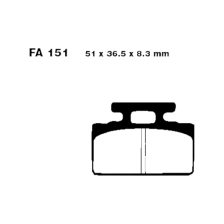 Klocki hamulcowe EBC FA 151 SFAC (2 szt.)