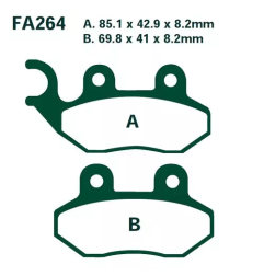Klocki hamulcowe EBC FA 264 SFAC (2 szt.)
