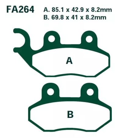 Klocki hamulcowe EBC FA 264 SFAC (2 szt.)