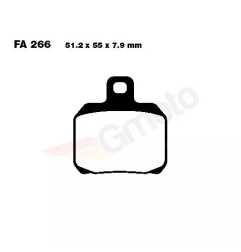 Klocki hamulcowe EBC FA 266 SFAC (2 szt.)