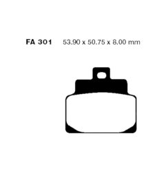 Klocki hamulcowe EBC FA 301 SFAC (2 szt.)