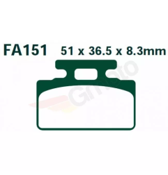 Klocki hamulcowe EBC FA 151 SFA (2 szt.)