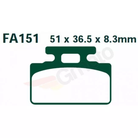 Klocki hamulcowe EBC FA 151 SFA (2 szt.)