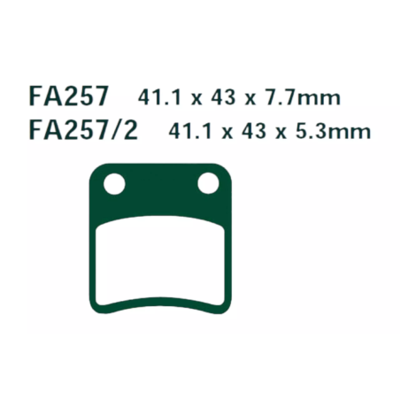 Klocki hamulcowe EBC FA 257/2 SFA (2 szt.)