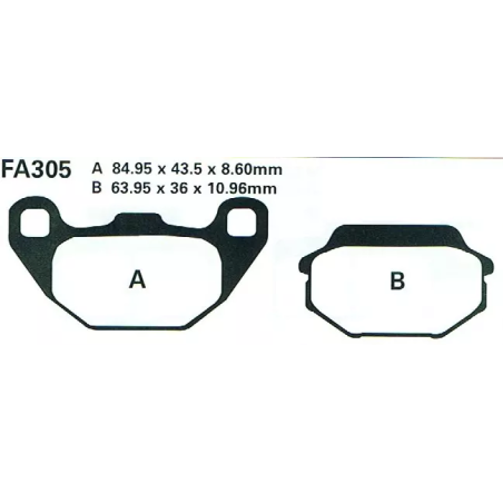 Klocki hamulcowe EBC FA 305 SFA (2 szt.)