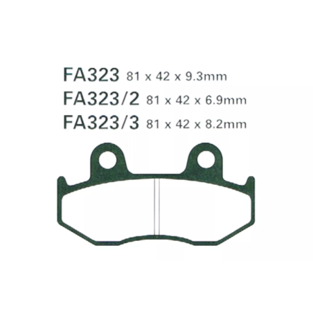 Klocki hamulcowe EBC FA 323/3 SFA (2 szt.)