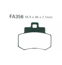 Klocki hamulcowe EBC FA 356 SFA (2 szt.)