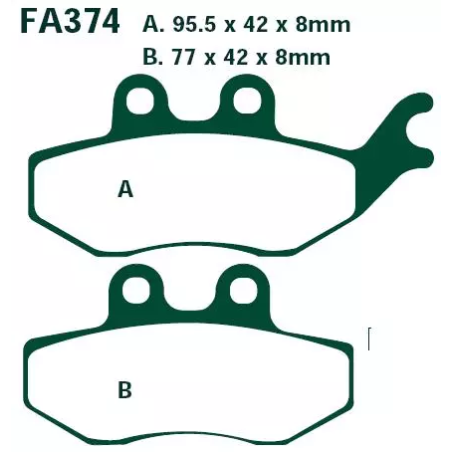 Klocki hamulcowe EBC FA 374 SFA (2 szt.)