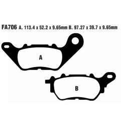 Klocki hamulcowe EBC FA 706 SFA (2 szt.)