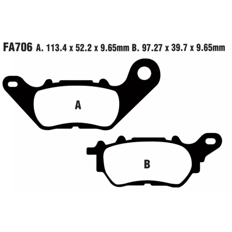 Klocki hamulcowe EBC FA 706 SFA (2 szt.)