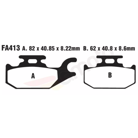 Klocki hamulcowe EBC FA 413 SFA (2 szt.)