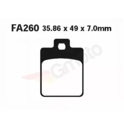 Klocki hamulcowe EBC FA 260 SFA HH (2 szt.)