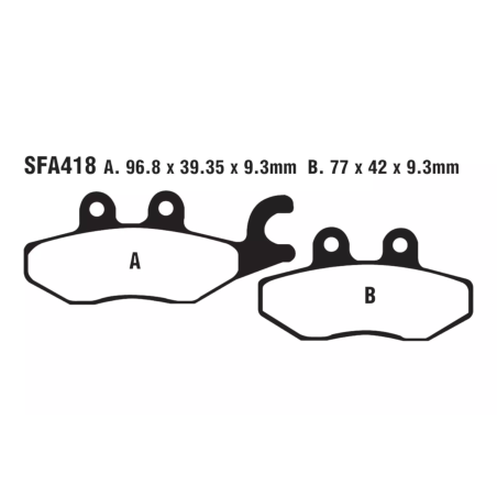 Klocki hamulcowe EBC FA 418 SFA HH (2 szt.)