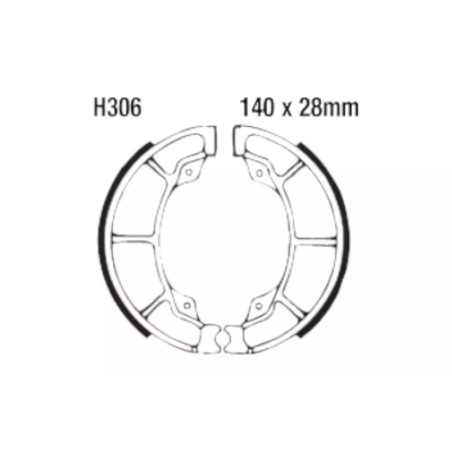 Szczęki hamulcowe EBC H306