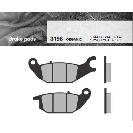 BRENTA KLOCKI HAMULCOWE KH343 HONDA MONKEY 125 '19-, CBR 125 04-10, XL 125 V VARADERO 01-11, YAMAHA YZF 150 14