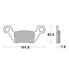 SBS PROMOCJA KLOCKI HAMULCOWE KH600 OFF-ROAD SINTER PRZÓD KYMCO MXU 500 '09-'14, MXU 550 '10-'21