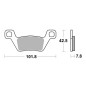 SBS PROMOCJA KLOCKI HAMULCOWE KH600 OFF-ROAD SINTER PRZÓD KYMCO MXU 500 '09-'14, MXU 550 '10-'21 SBS PROMOCJA KLOCKI HAMULCOWE KH600 OFF-ROAD SINTER PRZÓD KYMCO MXU 500 '09-'14, MXU 550 '10-'21