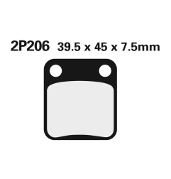 Klocki hamulcowe Nissin Off-Road Semi-Metallic 2P-206GS