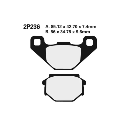 Klocki hamulcowe Nissin Street Semi-Metallic 2P-236NS