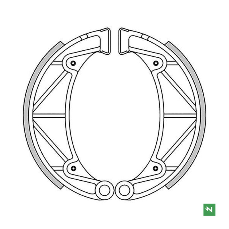 NEWFREN SZCZĘKI HAMULCOWE YAMAHA SR 250 '87-'94 (150X25MM) NEWFREN SZCZĘKI HAMULCOWE YAMAHA SR 250 '87-'94 (150X25MM)