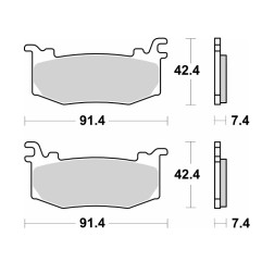 SBS KLOCKI HAMULCOWE KH RACING DUAL SINTER KOLOR ZŁOTY TARCZA PRAWA PRZÓD APRILIA RSV4 FACTORY '25