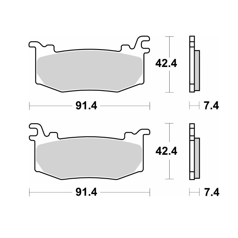 SBS KLOCKI HAMULCOWE KH RACING DUAL SINTER KOLOR ZŁOTY TARCZA PRAWA PRZÓD APRILIA RSV4 FACTORY '25
