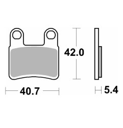 SBS PROMOCJA KLOCKI HAMULCOWE KH257/2 KYMCO MAXXER / MXU '08-'14 STREET STANDART CERAMIC KOLOR CZARNY
