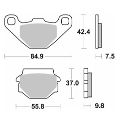 SBS PROMOCJA KLOCKI HAMULCOWE KH067 OFF-ROAD SINTER KOLOR ZŁOTY