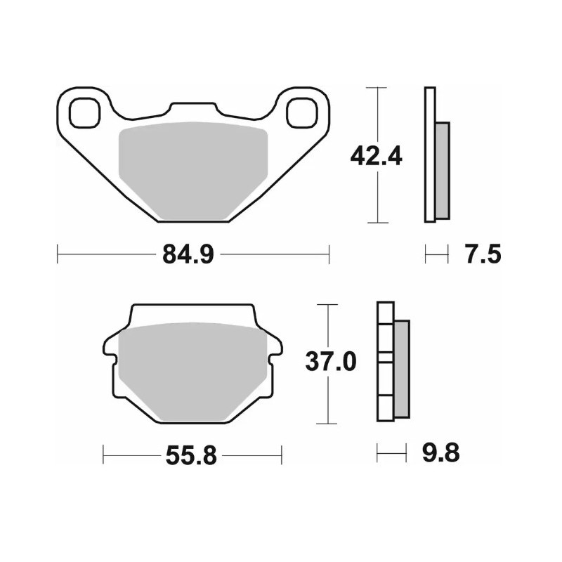 SBS PROMOCJA KLOCKI HAMULCOWE KH067 OFF-ROAD SINTER KOLOR ZŁOTY