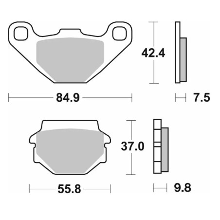 SBS PROMOCJA KLOCKI HAMULCOWE KH067 OFF-ROAD SINTER KOLOR ZŁOTY