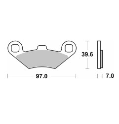 SBS PROMOCJA KLOCKI HAMULCOWE KH159 OFF-ROAD SINTER KOLOR ZŁOTY PASUJE DO: ATV POLARIS TRAIL BOSS, SPORTSMAN, MAGNUM