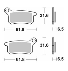 SBS PROMOCJA KLOCKI HAMULCOWE KH357 OFF-ROAD SINTER KOLOR ZŁOTY RZÓD/TYŁ KTM SX 65 '09-'22, GASGAS MC 65 '21