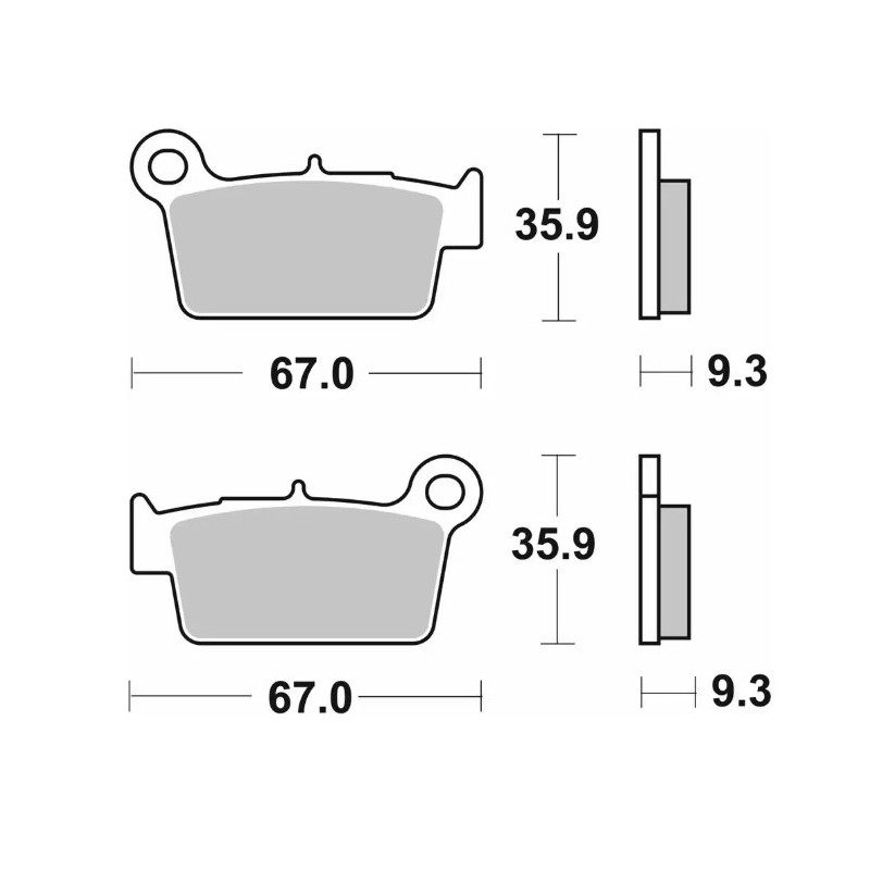 SBS PROMOCJA KLOCKI HAMULCOWE KH367 OFF-ROAD CARBON PASUJE DO: YAMAHA YZ/YZF, KAWASAKI KXF, SUZUKI RMZ TYŁ
