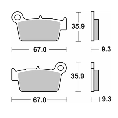 SBS PROMOCJA KLOCKI HAMULCOWE KH367 OFF-ROAD CARBON PASUJE DO: YAMAHA YZ/YZF, KAWASAKI KXF, SUZUKI RMZ TYŁ