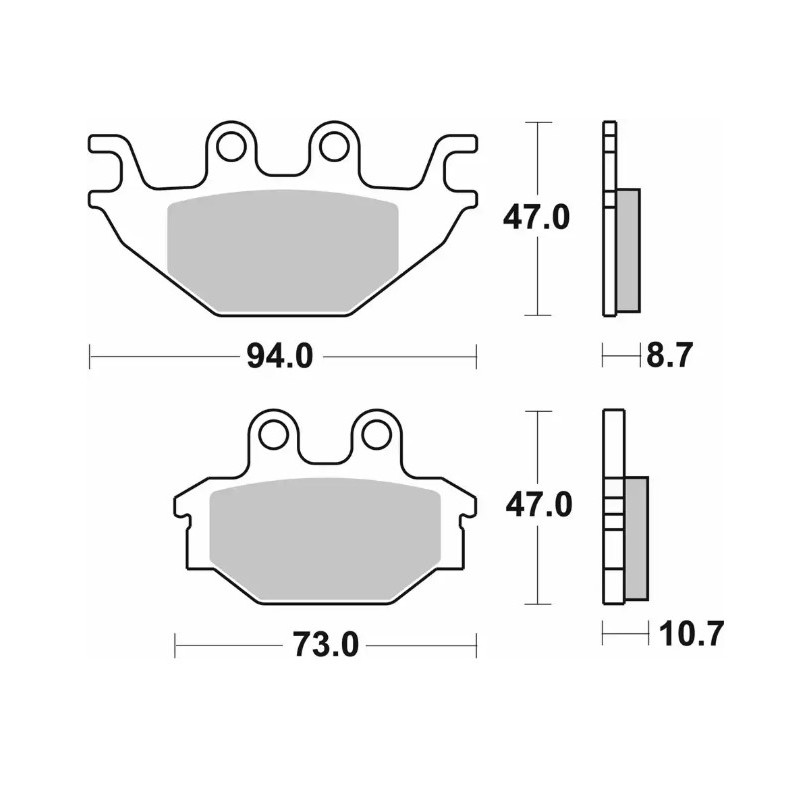 SBS KLOCKI HAMULCOWE KH377 STREET STANDART CERAMIC KOLOR CZARNY YAMAHA MT 125 14-, YZF 125 08-18, TYŁ SBS KLOCKI HAMULCOWE KH377 STREET STANDART CERAMIC KOLOR CZARNY YAMAHA MT 125 14-, YZF 125 08-18, TYŁ