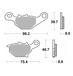 SBS PROMOCJA KLOCKI HAMULCOWE KH401 OFF-ROAD SINTER KOLOR ZŁOTY SUZUKI RM 85 '05-'23