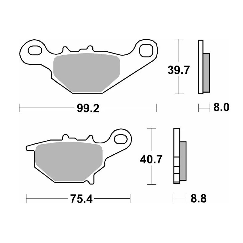 SBS PROMOCJA KLOCKI HAMULCOWE KH401 OFF-ROAD SINTER KOLOR ZŁOTY SUZUKI RM 85 '05-'23